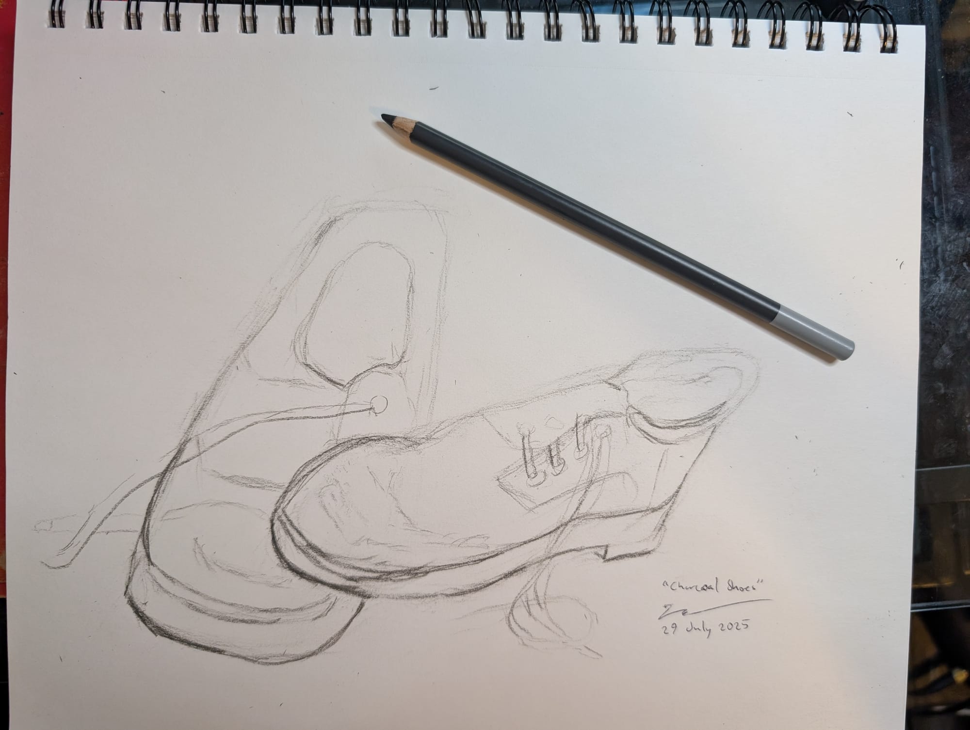 Charcoal Shoe Study