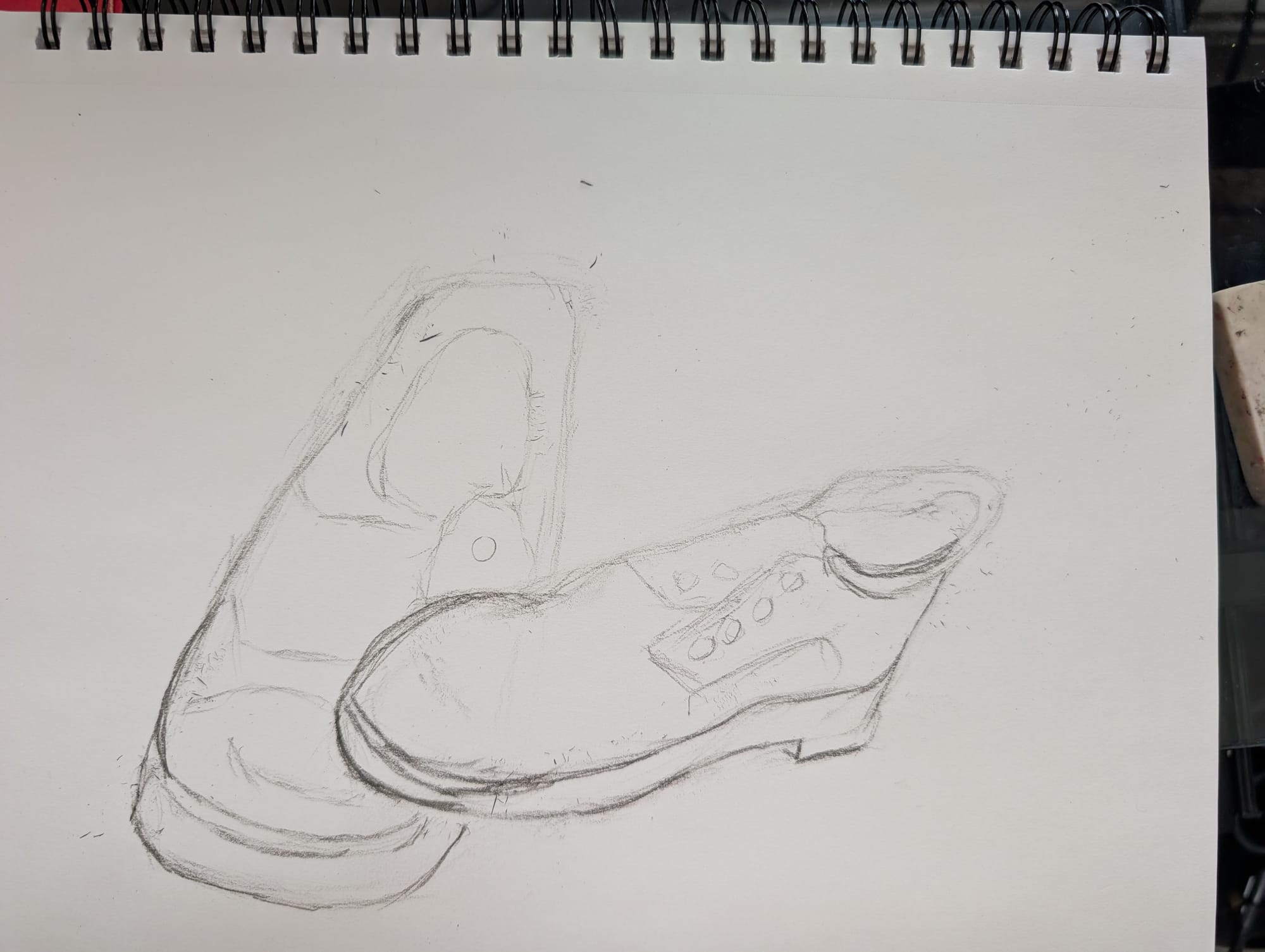 shoes charcoal sketch - almost done