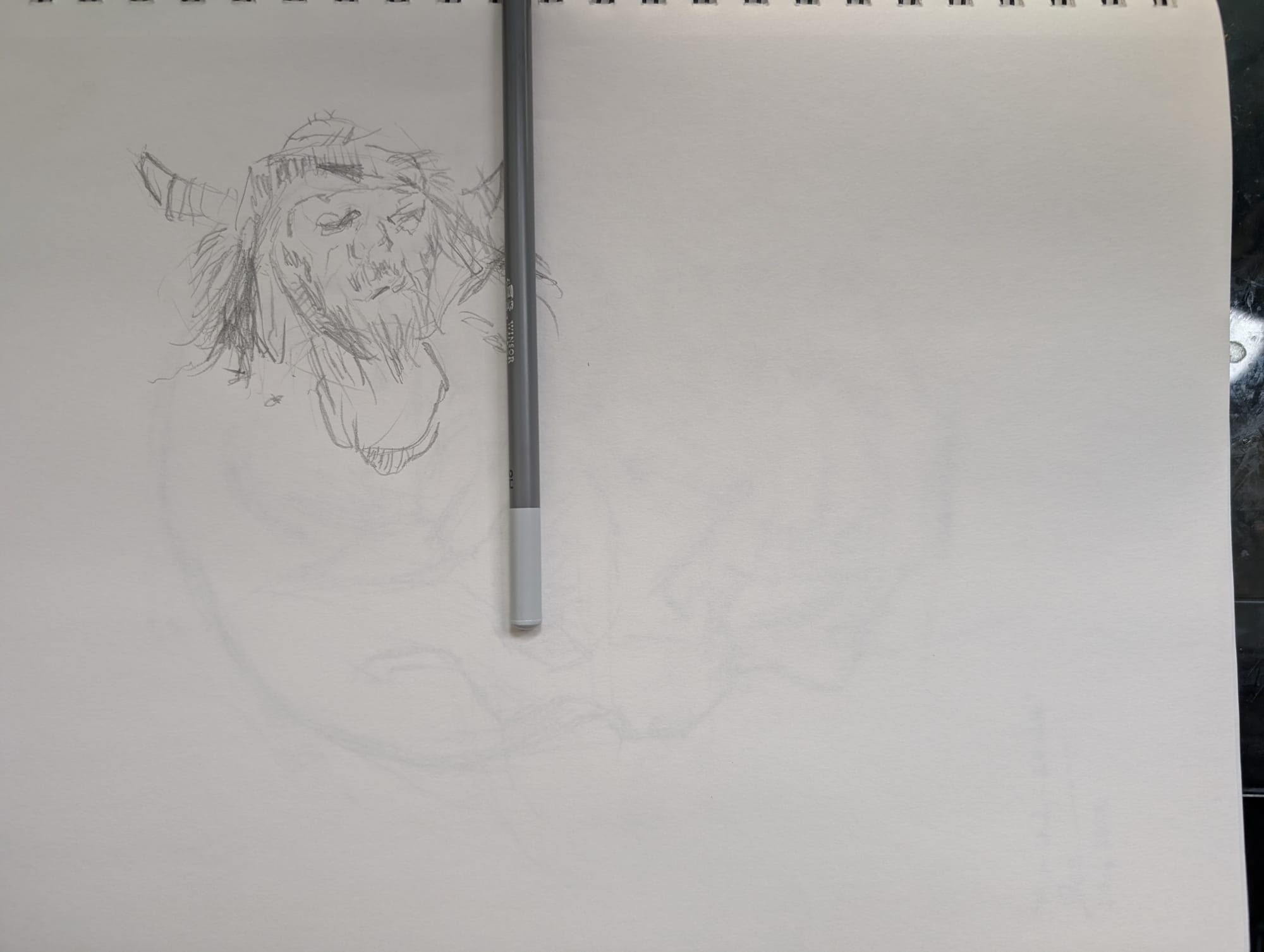 Viking sketch (non-dominant hand)