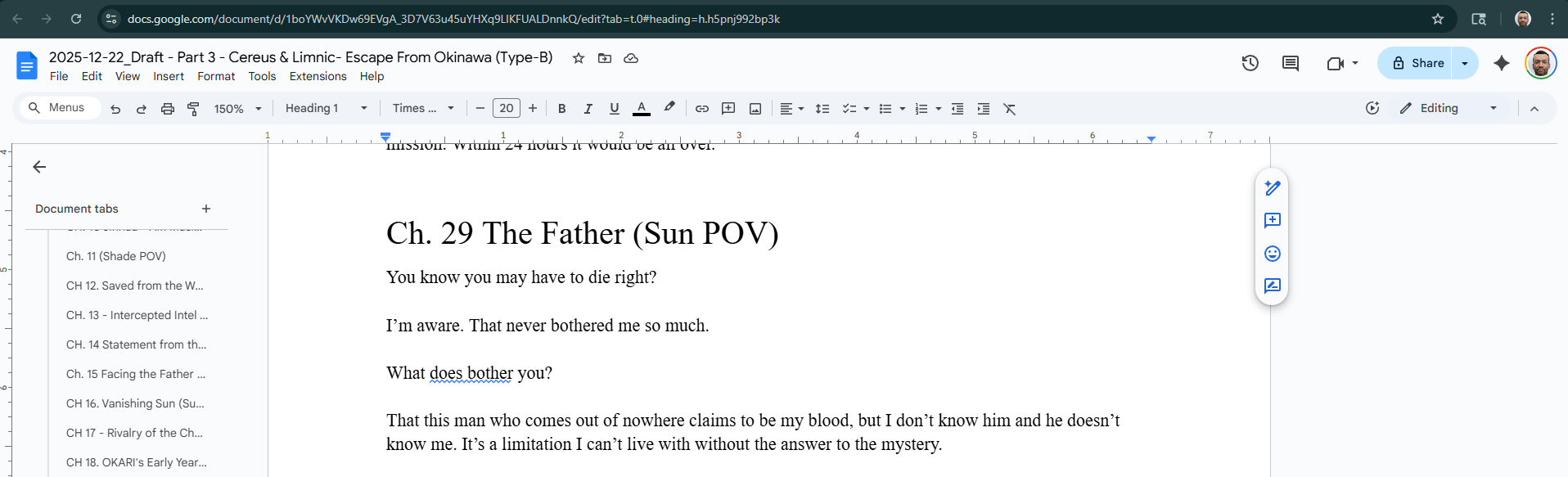 Writing a novel for a single person - Digital Novelist Notes - 2026-02-10