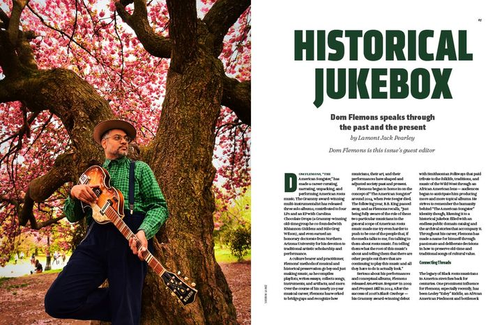 JOURNAL EXCERPT: Guest Editor Dom Flemons Finds Balance Between the Past and the Present