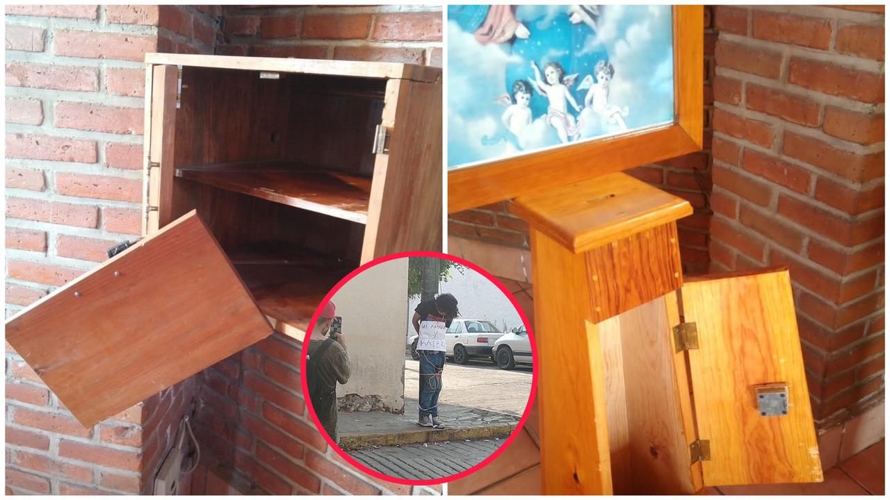 Dejan amarrado a ladrón; hurtó en capilla de Cuernavaca
