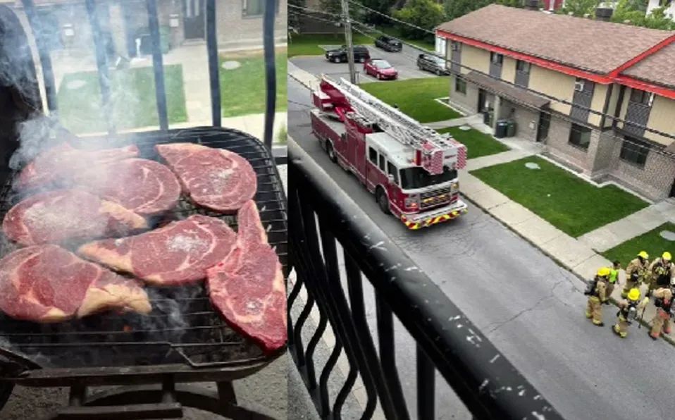 Hace carne asada y vecinos llaman a los bomberos