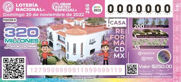 Compra un cachito y gana una casa en av. Reforma, CDMX