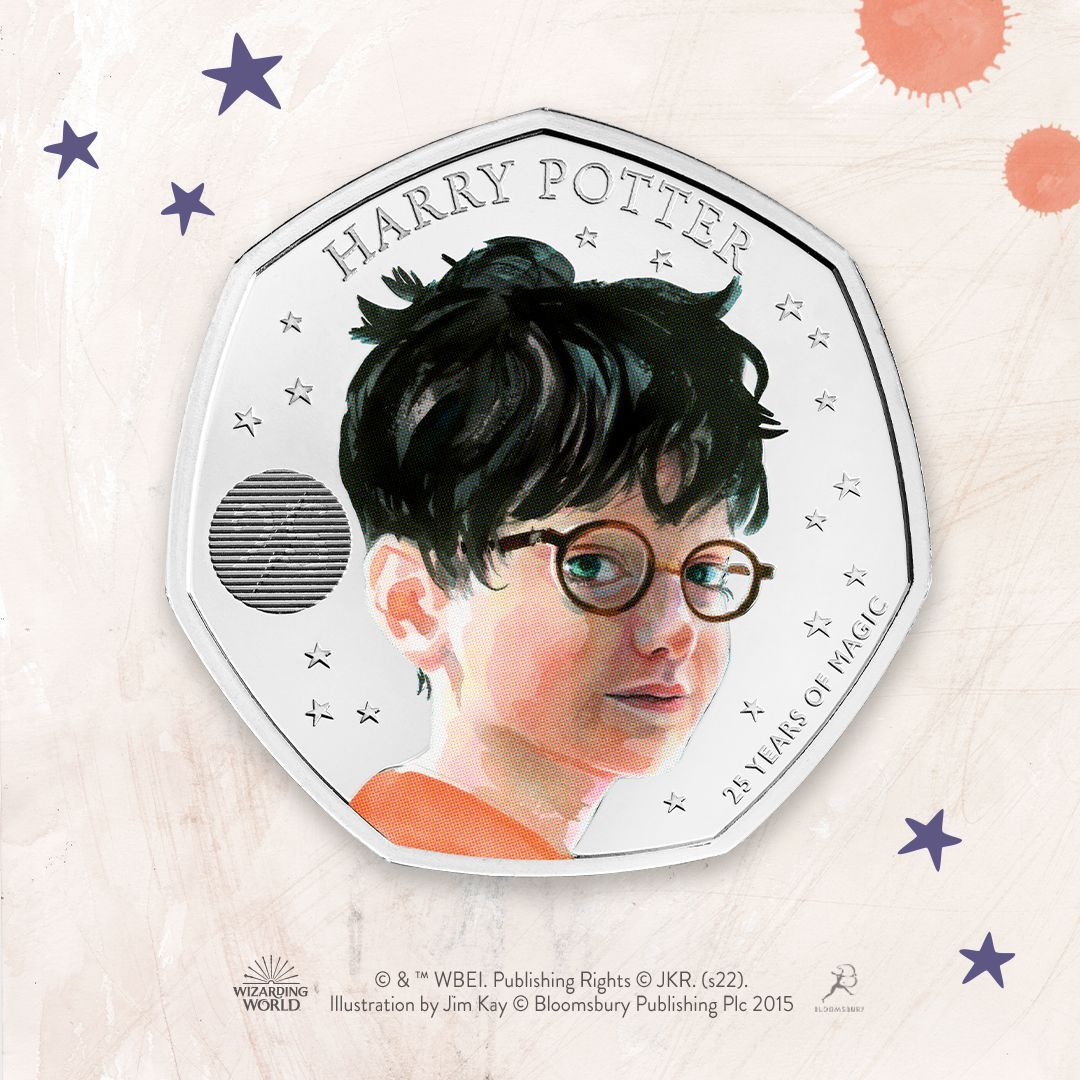El rostro de Harry Potter estará en monedas de RU