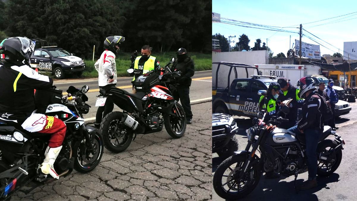 Revisión de motos en Tres Marías, Huitzilac