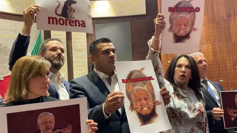 Dedican diputados "Rata de dos patas" a AMLO