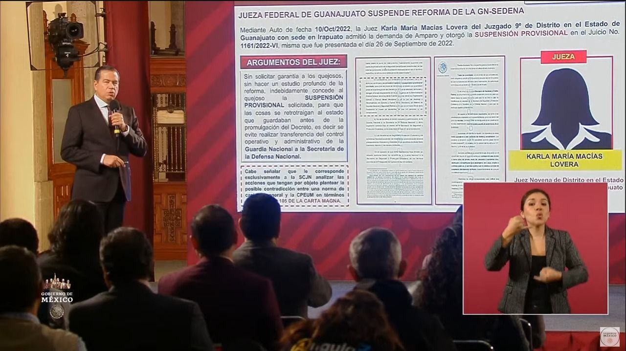 Informa SSCP que jueza de Guanajuato suspendió transferencia de la GN a la SEDENA