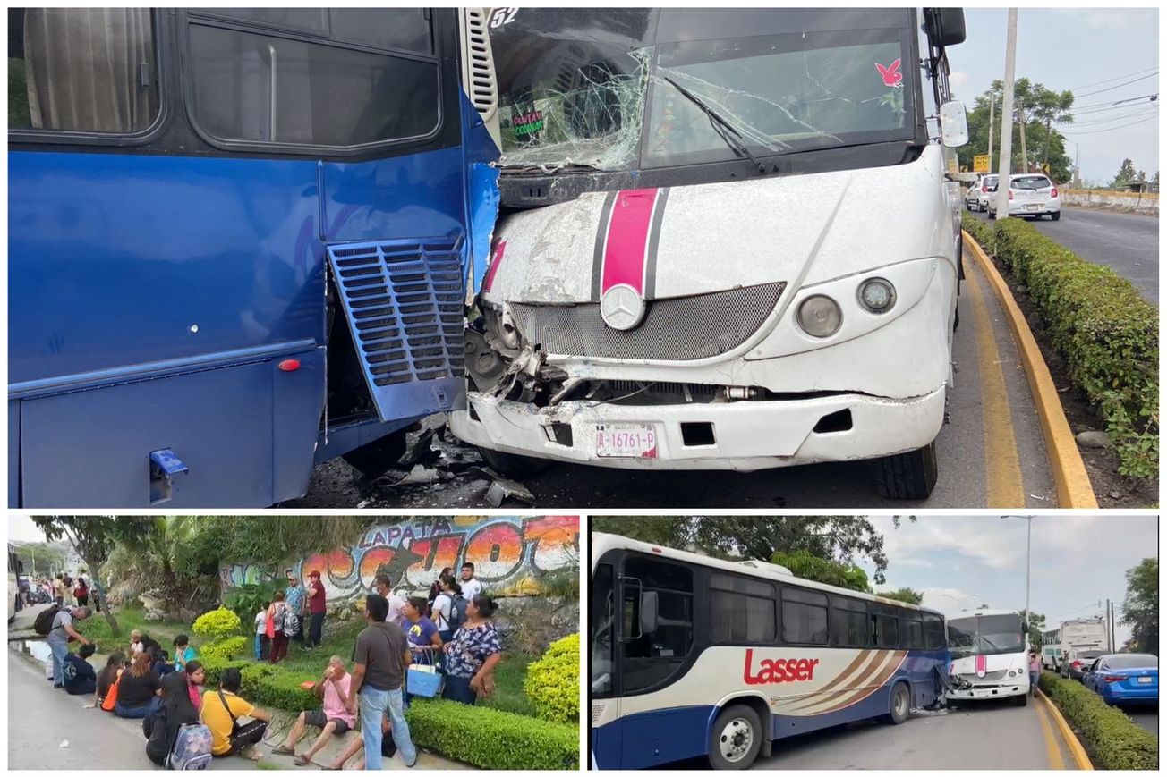 Choca ruta 11 contra autobús en Cuernavaca