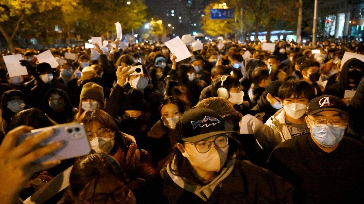 Manifestaciones en China cada vez más grandes