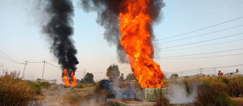 Fuerte incendio en límites de EDOMEX y CDMX