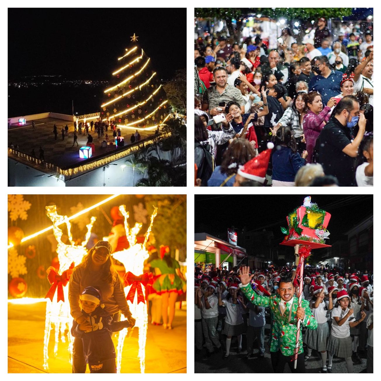 Xochitepequenses dan bienvenida al mes navideño