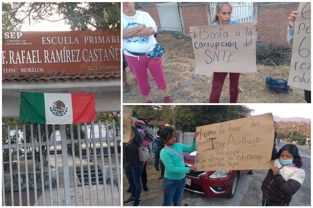 Padres de familia exigen destitución de maestro en Yautepec; bloquean carretera