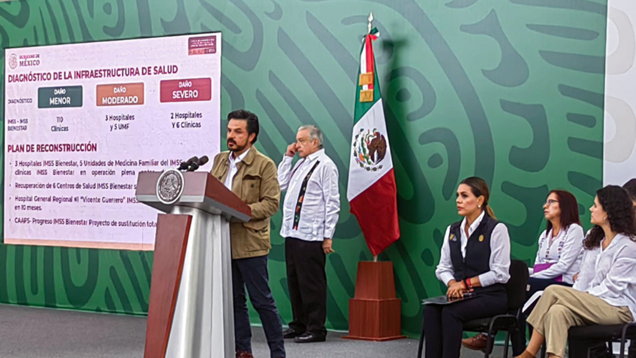 Presentan plan de reconstrucción para clínicas y hospitales en Acapulco