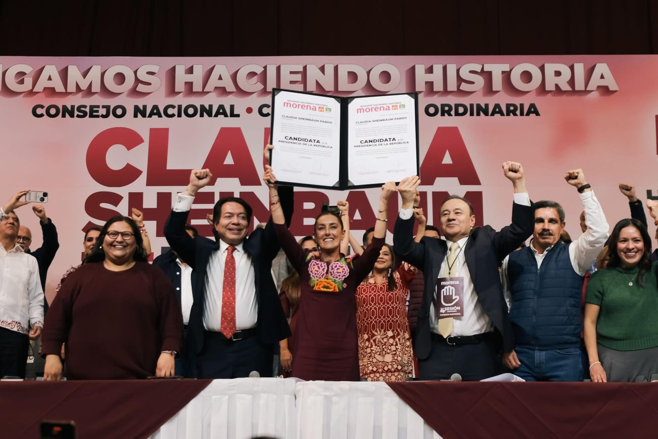 Protesta Claudia Sheinbaum como candidata a la presidencia de México