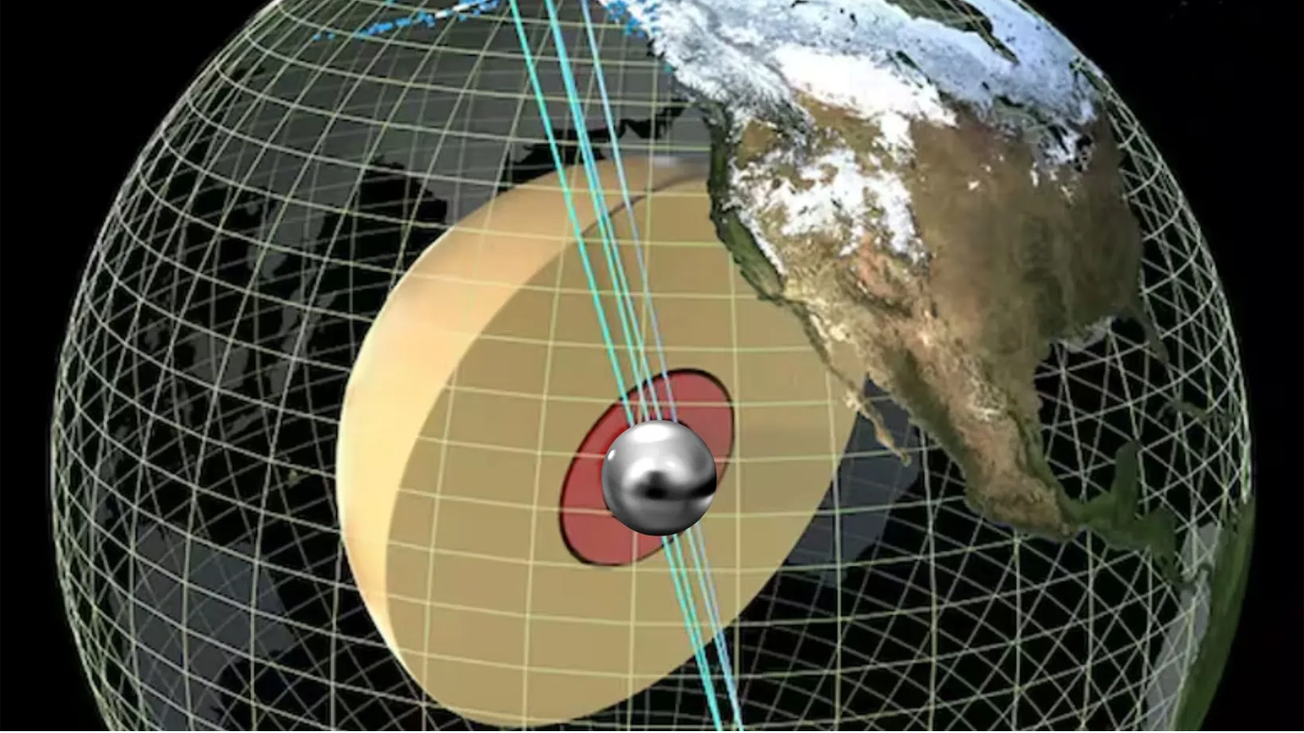 Científicos descubren gran bola metálica girando en el centro del planeta