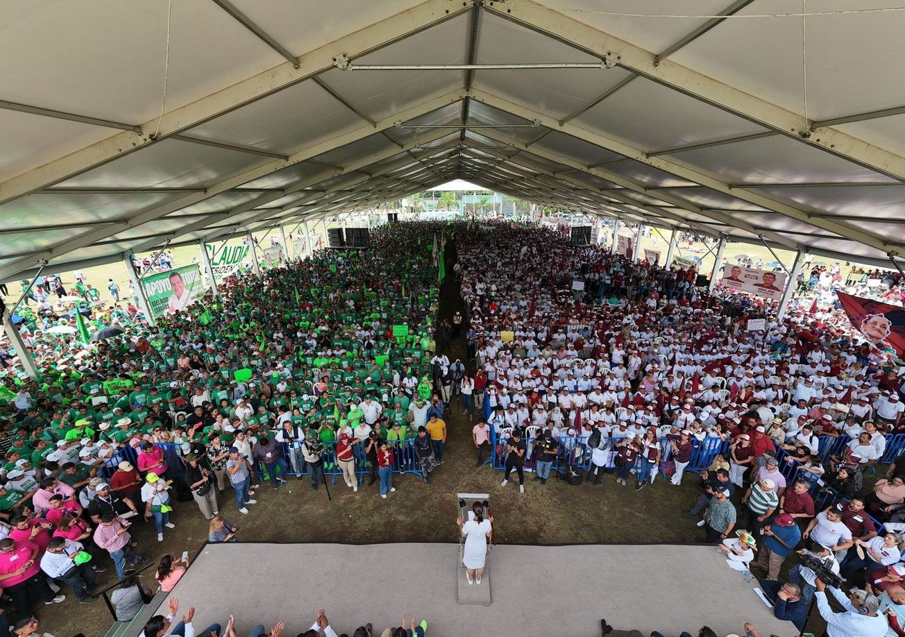 Claudia Sheinbaum llama a la unidad dentro de la 4T en Tamazunchale, San Luis Potosí