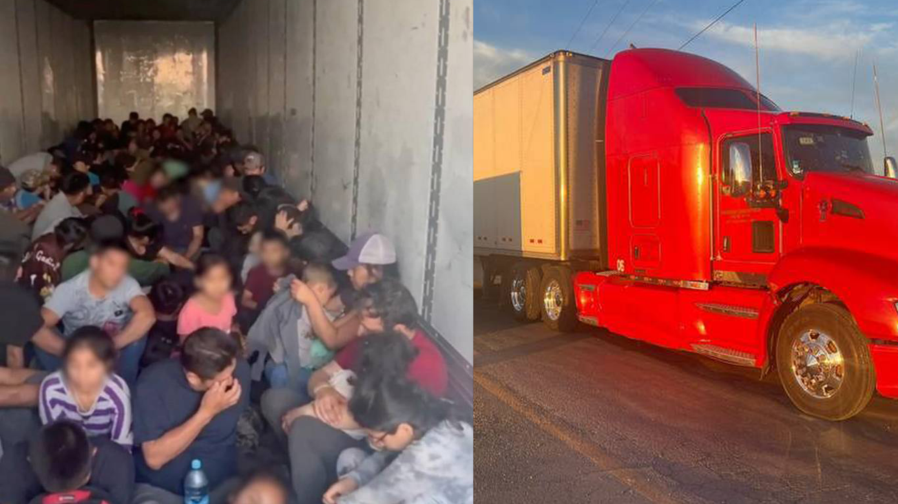 Autoridades federales rescatan a 131 migrantes ocultos en un tráiler en Chihuahua