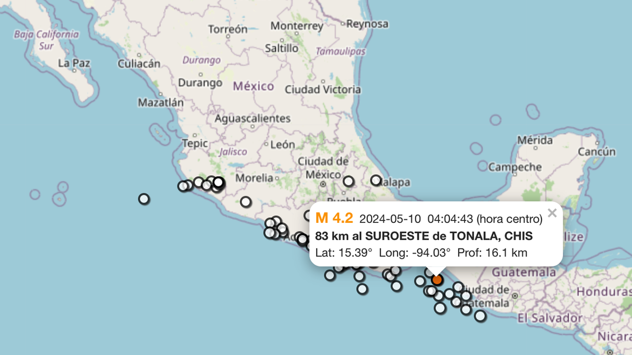 Al menos 56 sismos se registraron en México este viernes: SSN