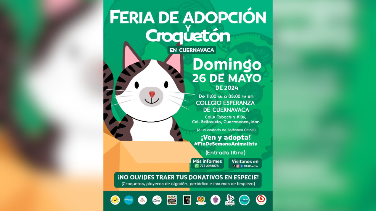 5ta. jornada de adopciones: Croquetón en Cuernavaca