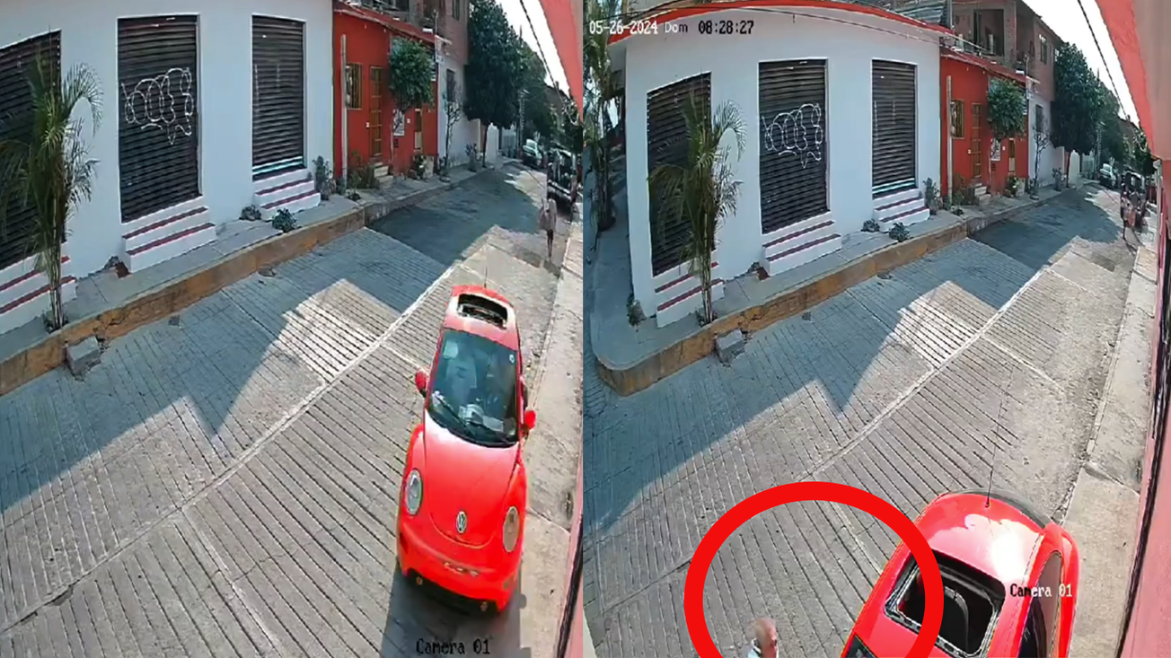 (Video) Sujetos ebrios atropellan a un abuelito en Cuernavaca y huyen del lugar