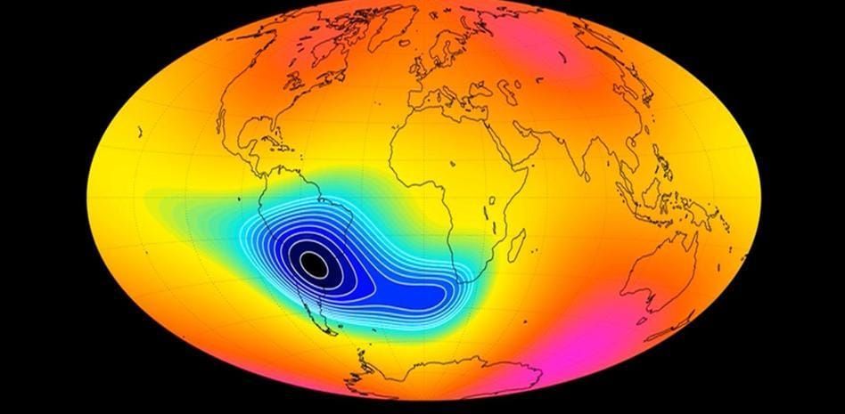 Anomalía magnética del Atlántico del Sur preocupa a la NASA