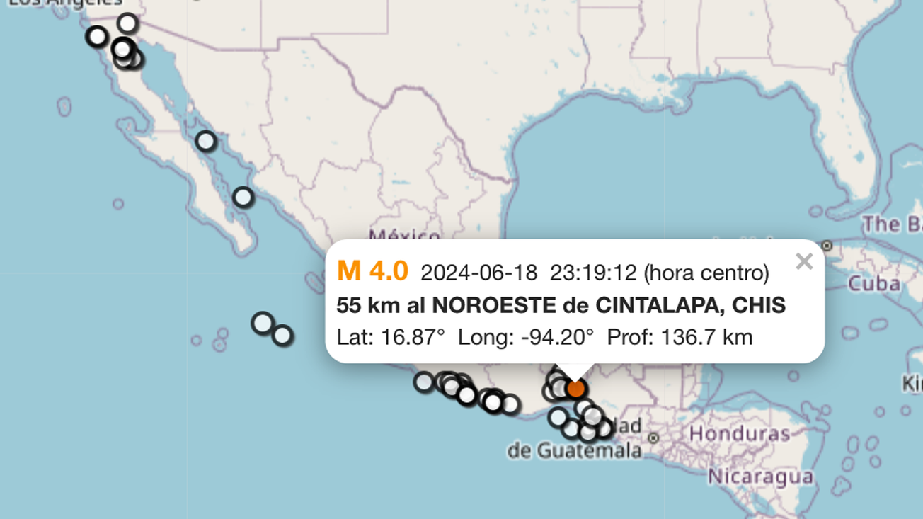 Se registran 53 sismos en México este martes; cuatro de mediana consideración