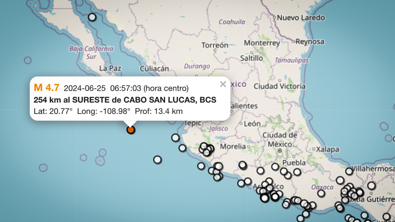 42 sismos sacudieron la República Mexicana este martes: SSN