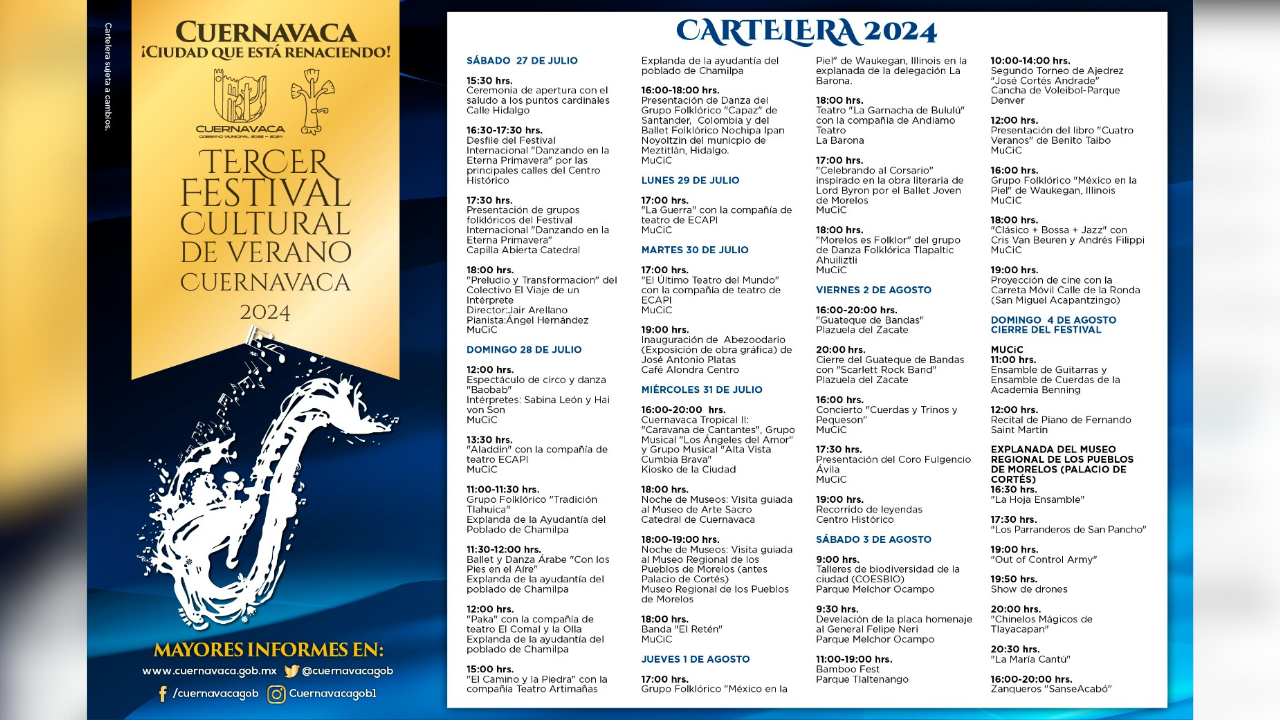 festival de verano 2024 morelos cuernavaca