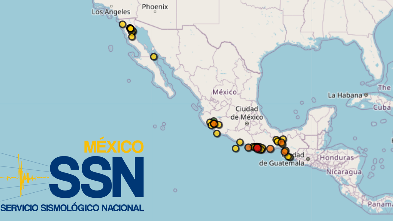 Se registraron 67 sismos en México durante las últimas 24 horas