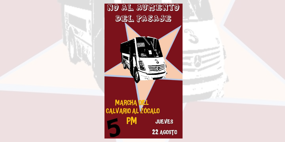Marcharán ciudadanos contra el alza al transporte. 