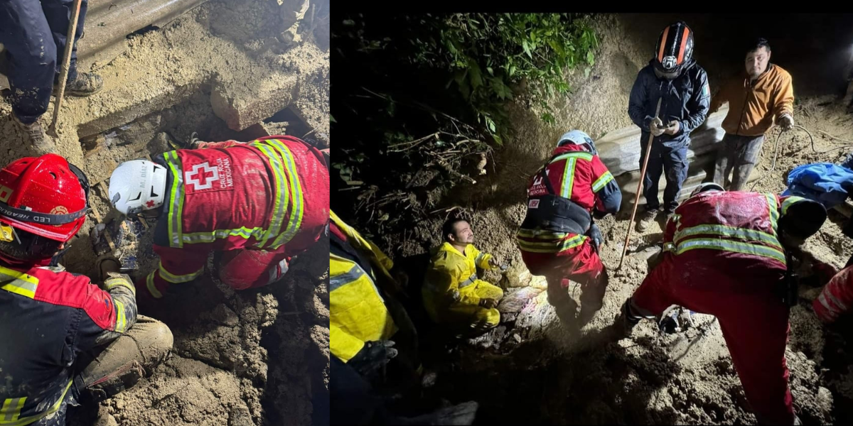 El derrumbe ocurrió la madrugada de sábado. 