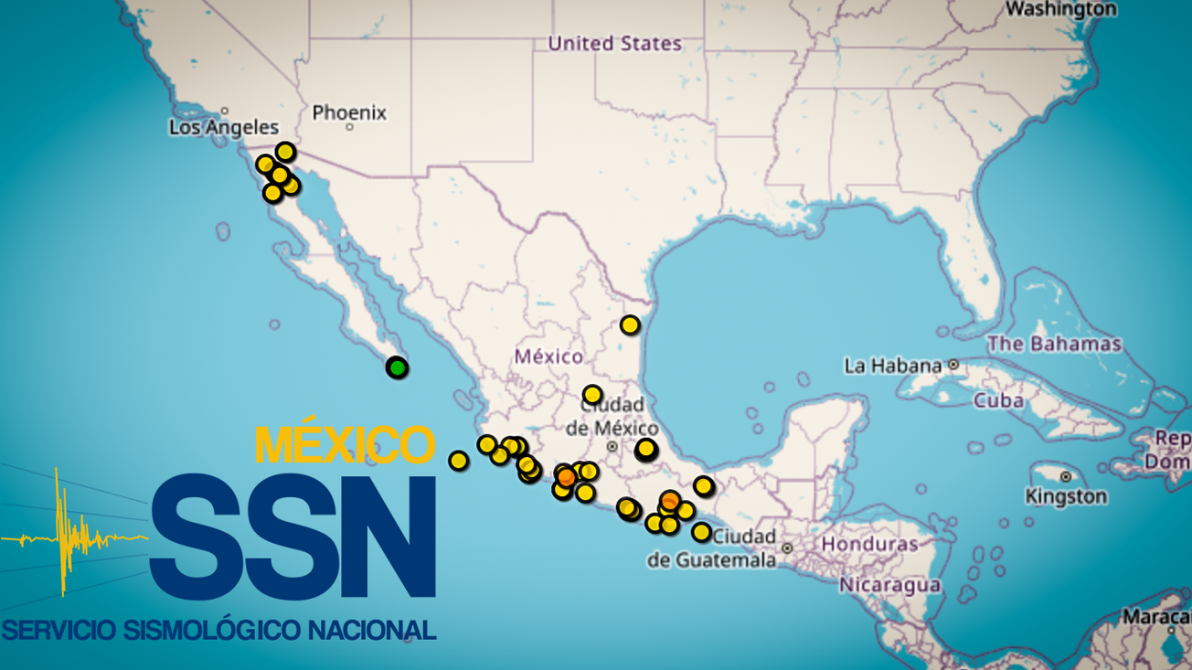 Se registran 52 sismos en las últimas 24 horas en 12 estados de la República