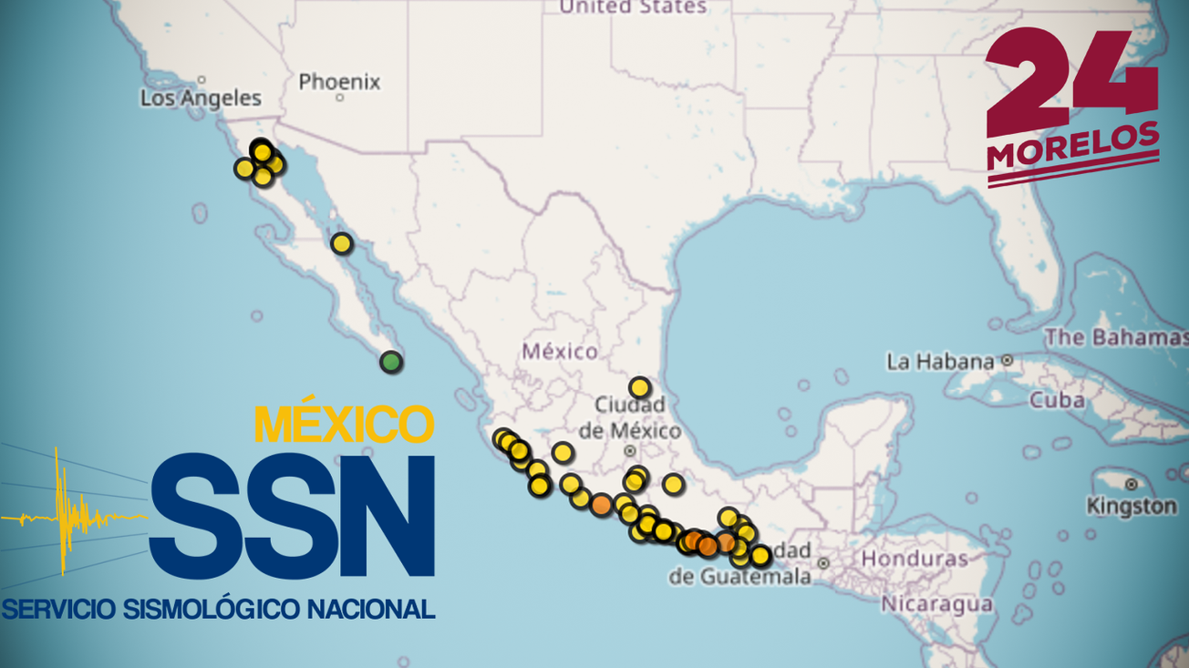 Registra Servicio Sismológico Nacional 58 sismos en las últimas 24 horas