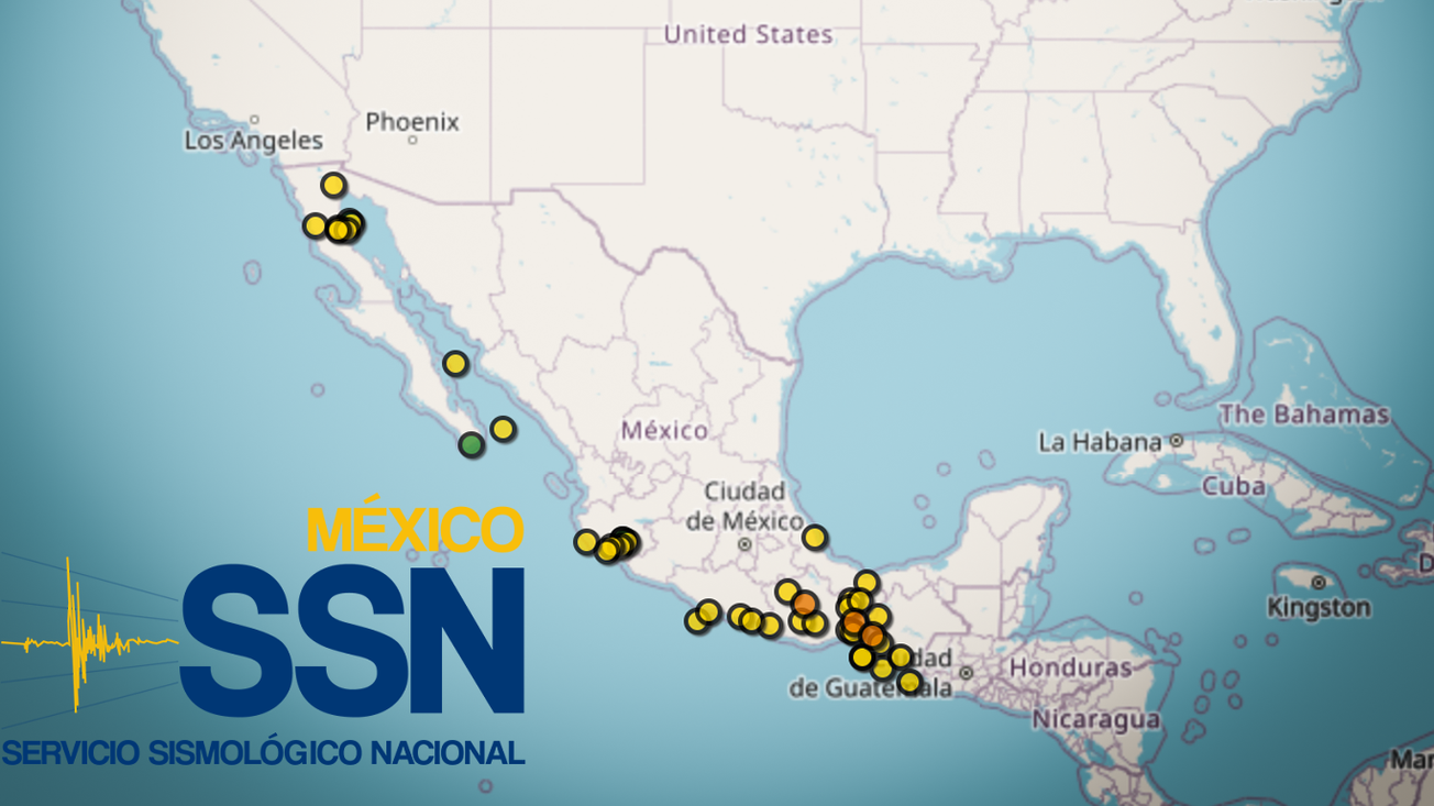 42 sismos sacudieron ocho estados de la república este jueves
