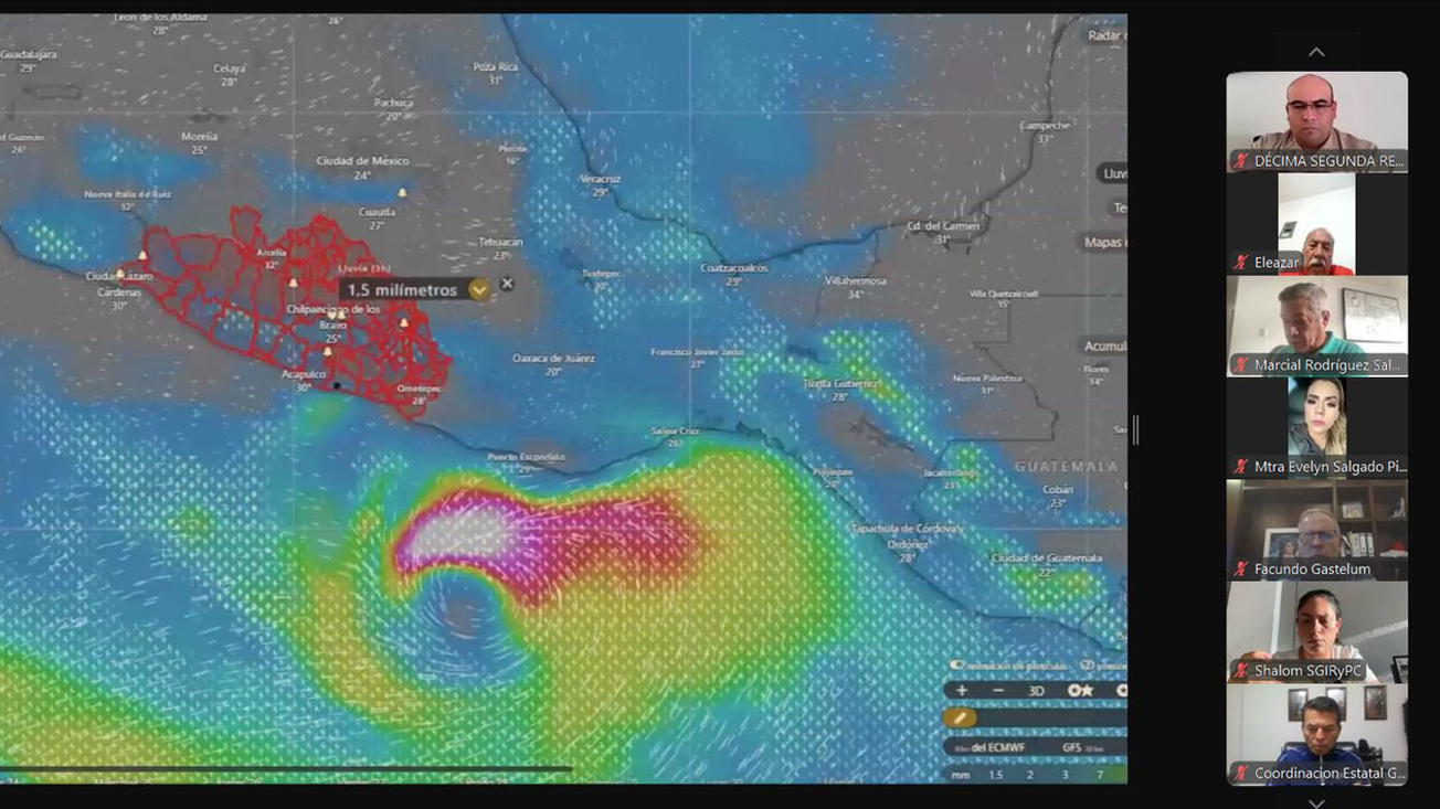 GOBERNADORA DECLARA SESIÓN PERMANENTE DE PC POR DEPRESIÓN TROPICAL DIEZ-E