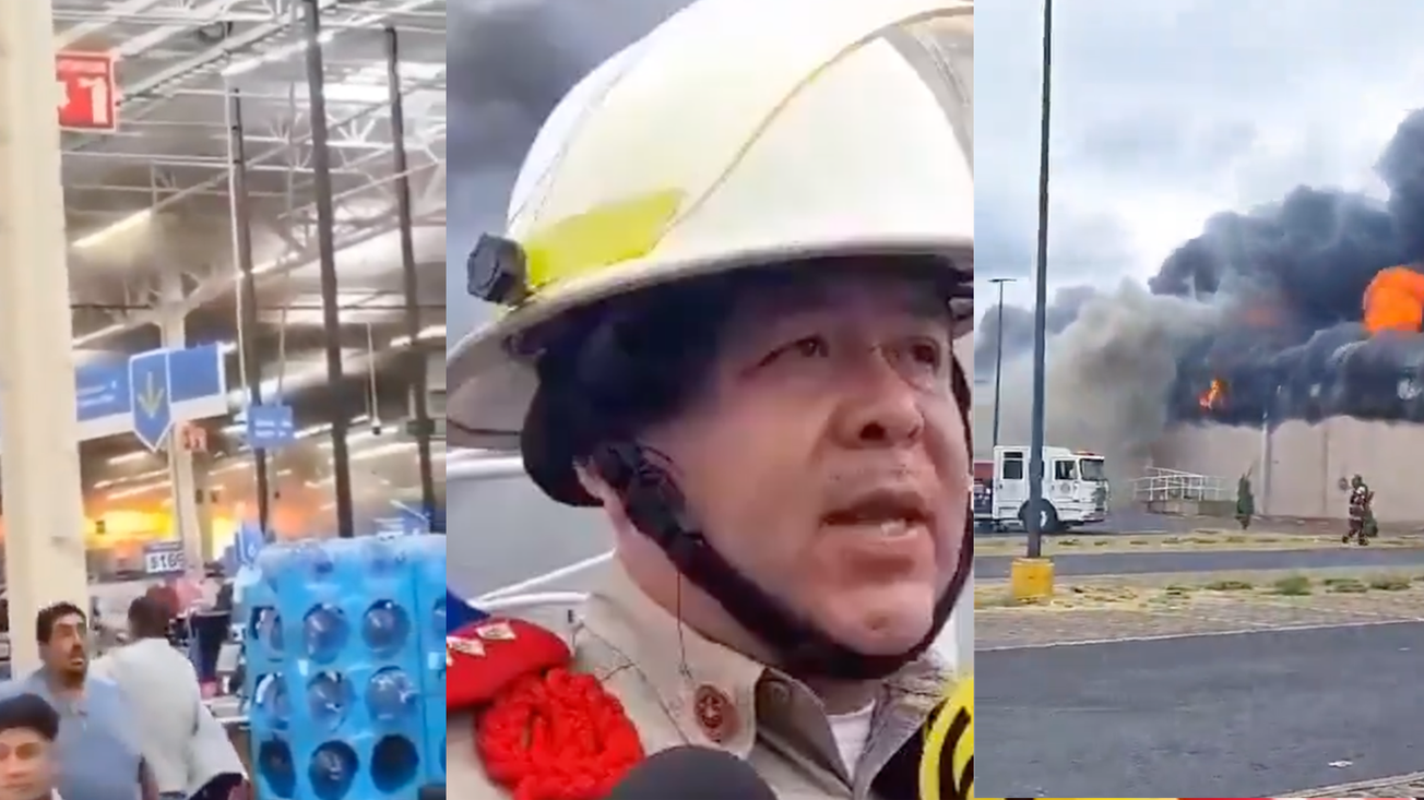 Incendio de gran magnitud en supermercado de Zapopan