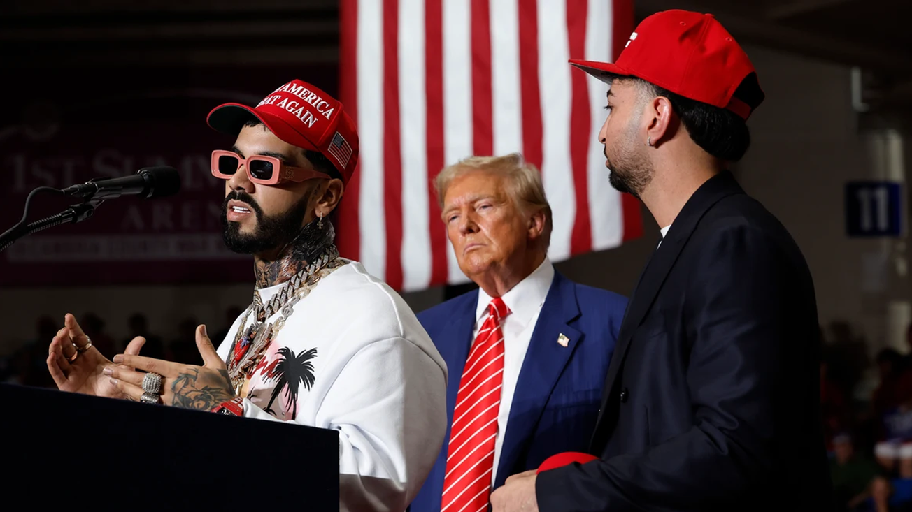 Anuel AA y Justin Quiles Sorprenden en Mitin de Trump en Pensilvania