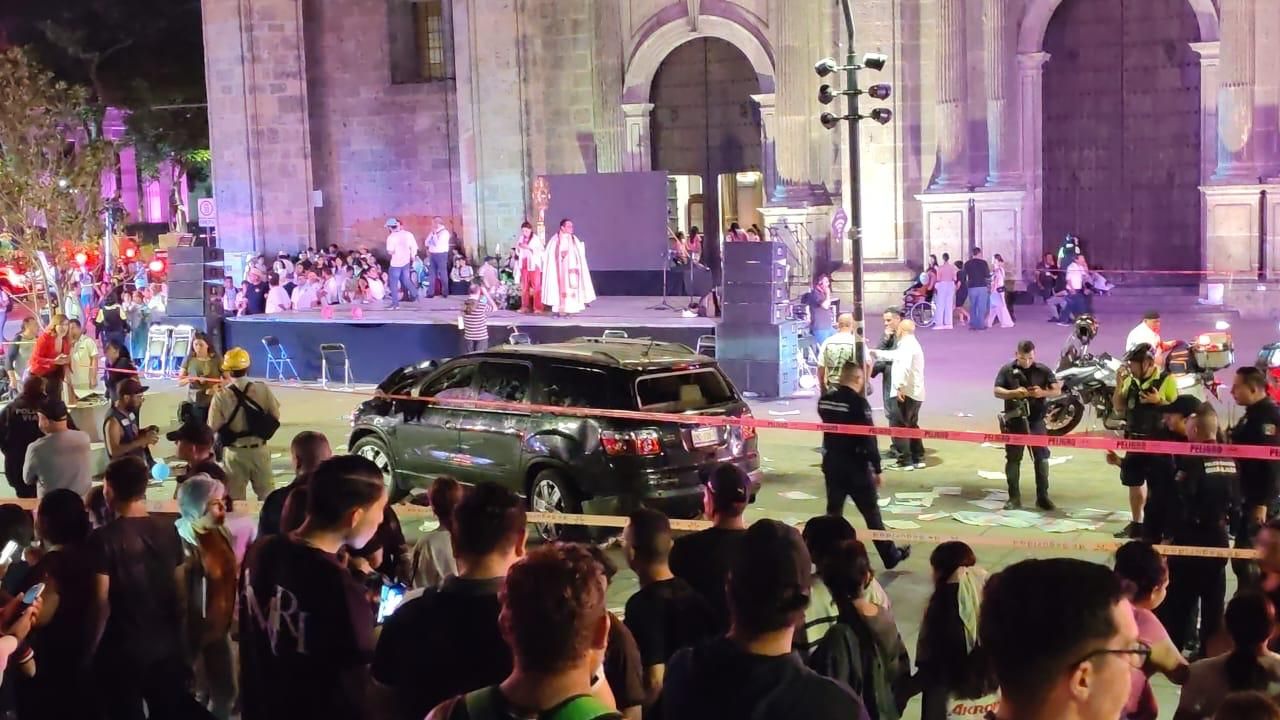 Atropello masivo frente a la catedral de Guadalajara deja varios lesionados