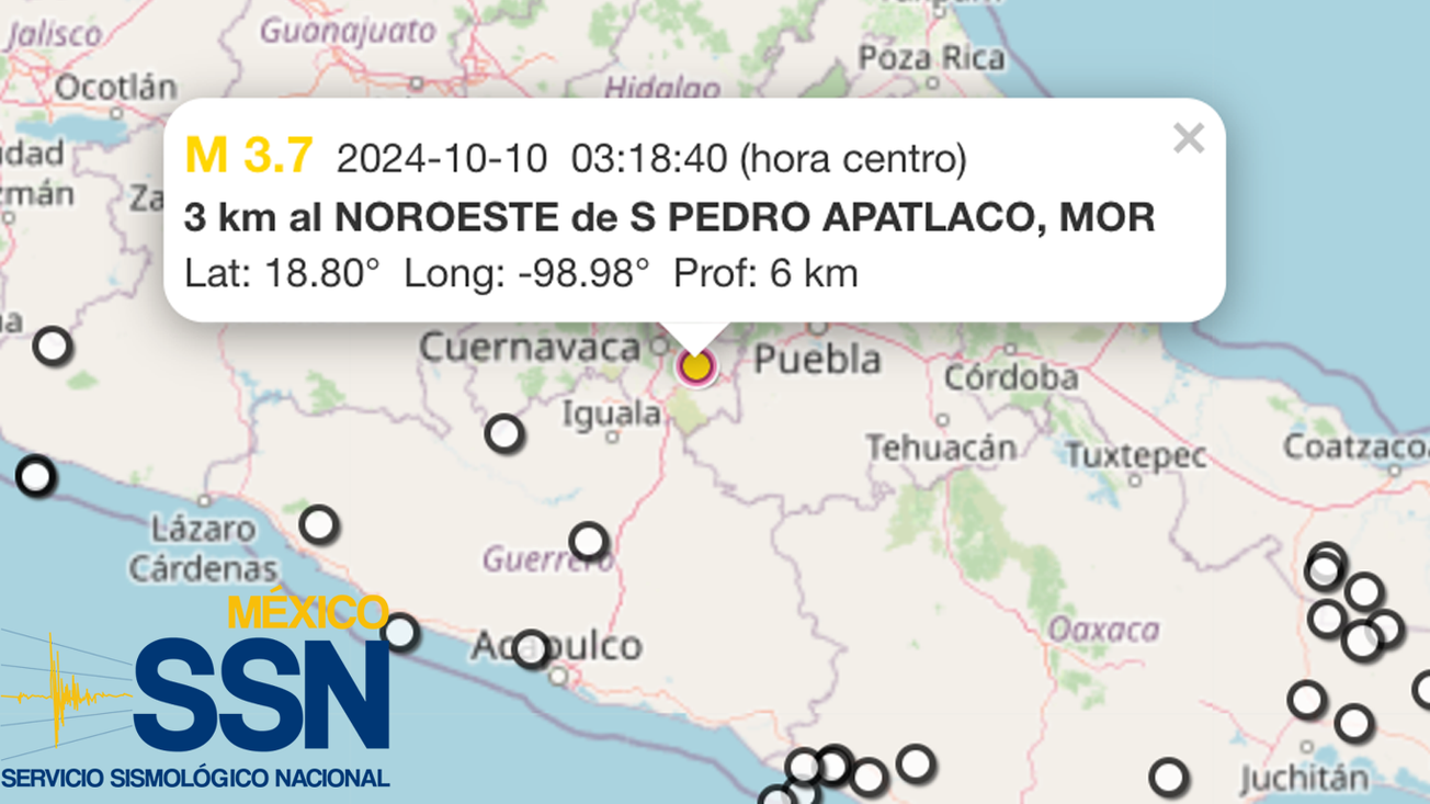 Se registran 79 sismos en 10 entidades del país: SSN