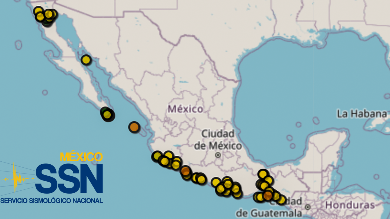 Se registran 248 sismos en México durante las últimas 24 horas