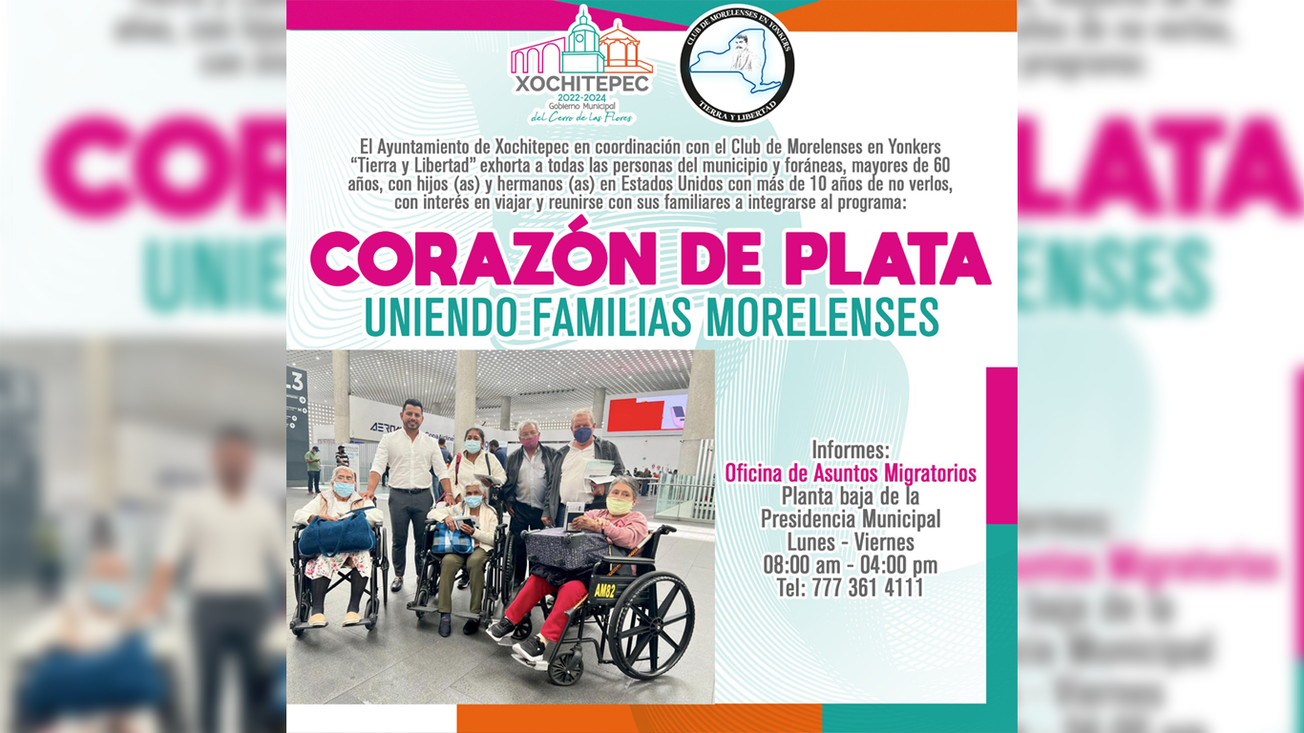 Lanzan en Xochitepec programa “Corazón de plata, uniendo familias morelenses”