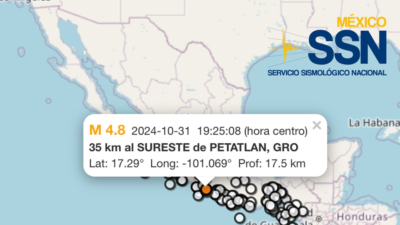 México cierra octubre con 88 sismos en las últimas 24 horas