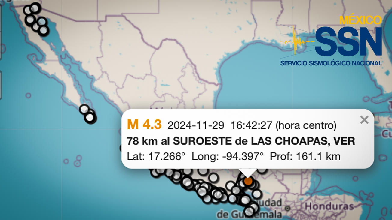México registra 44 sismos en las últimas 24 horas