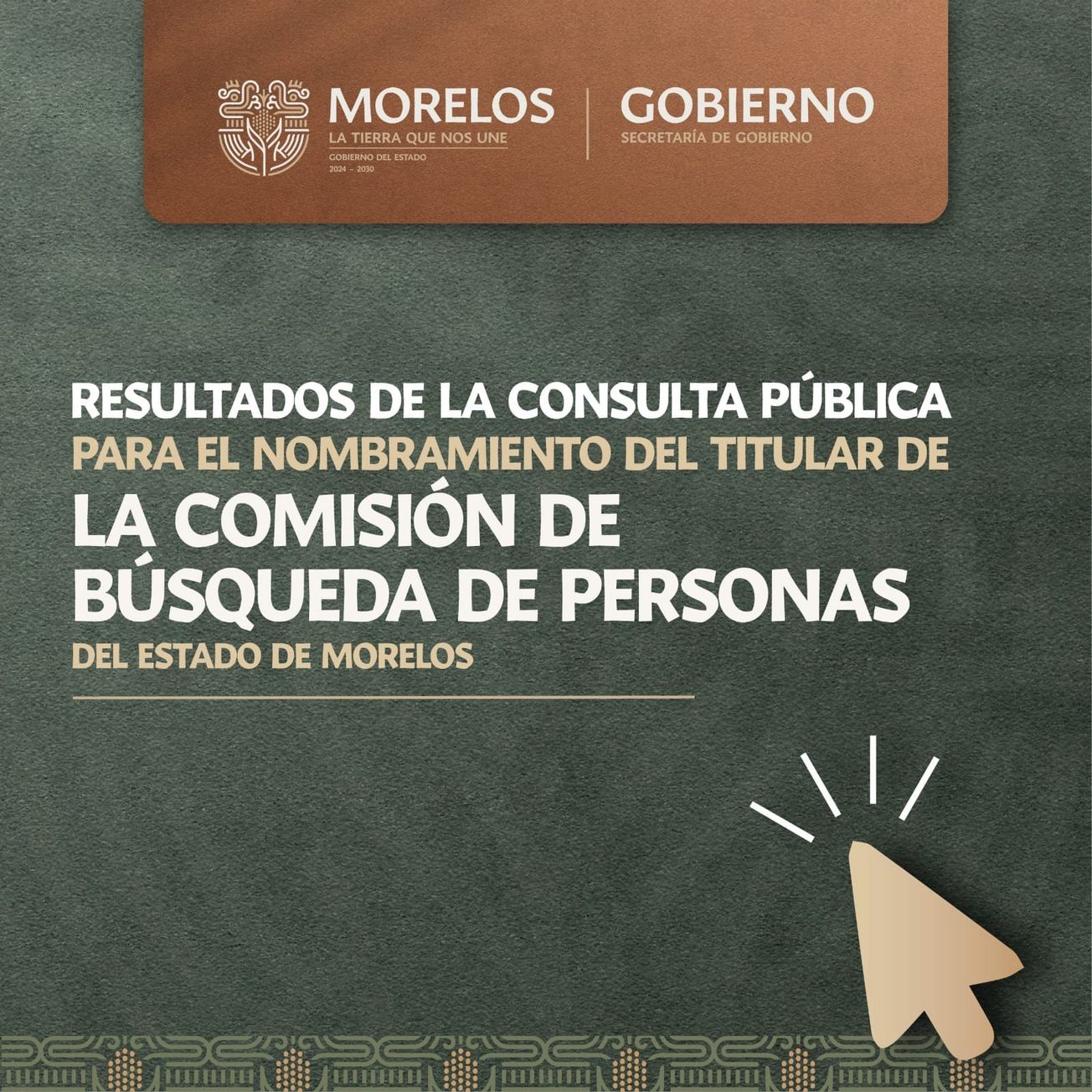 Avanza proceso para designar a titular de la Comisión de Búsqueda de Personas