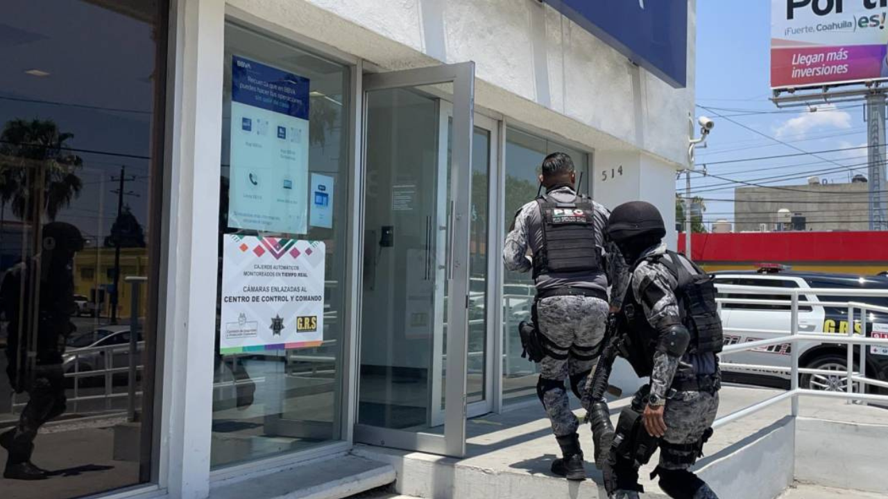 Foto: robo en bancos.