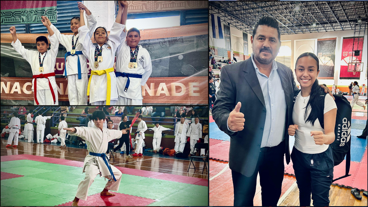 Todo un éxito preselectivo estatal de karate en Morelos