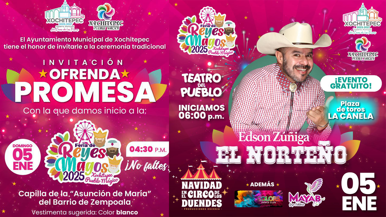 ¡La Feria de Reyes Magos Xochitepec 2025 ya comenzó!