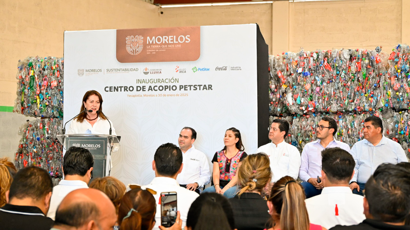 Morelos impulsa sustentabilidad con captación de agua y reciclaje de PET