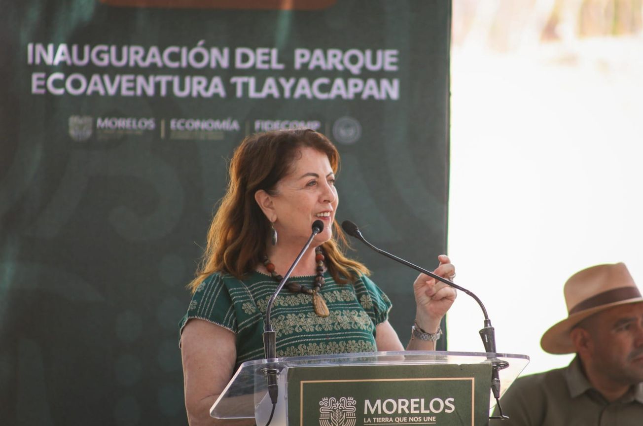 Inaugura Margarita González Saravia Parque Ecoaventura Tlayacapan